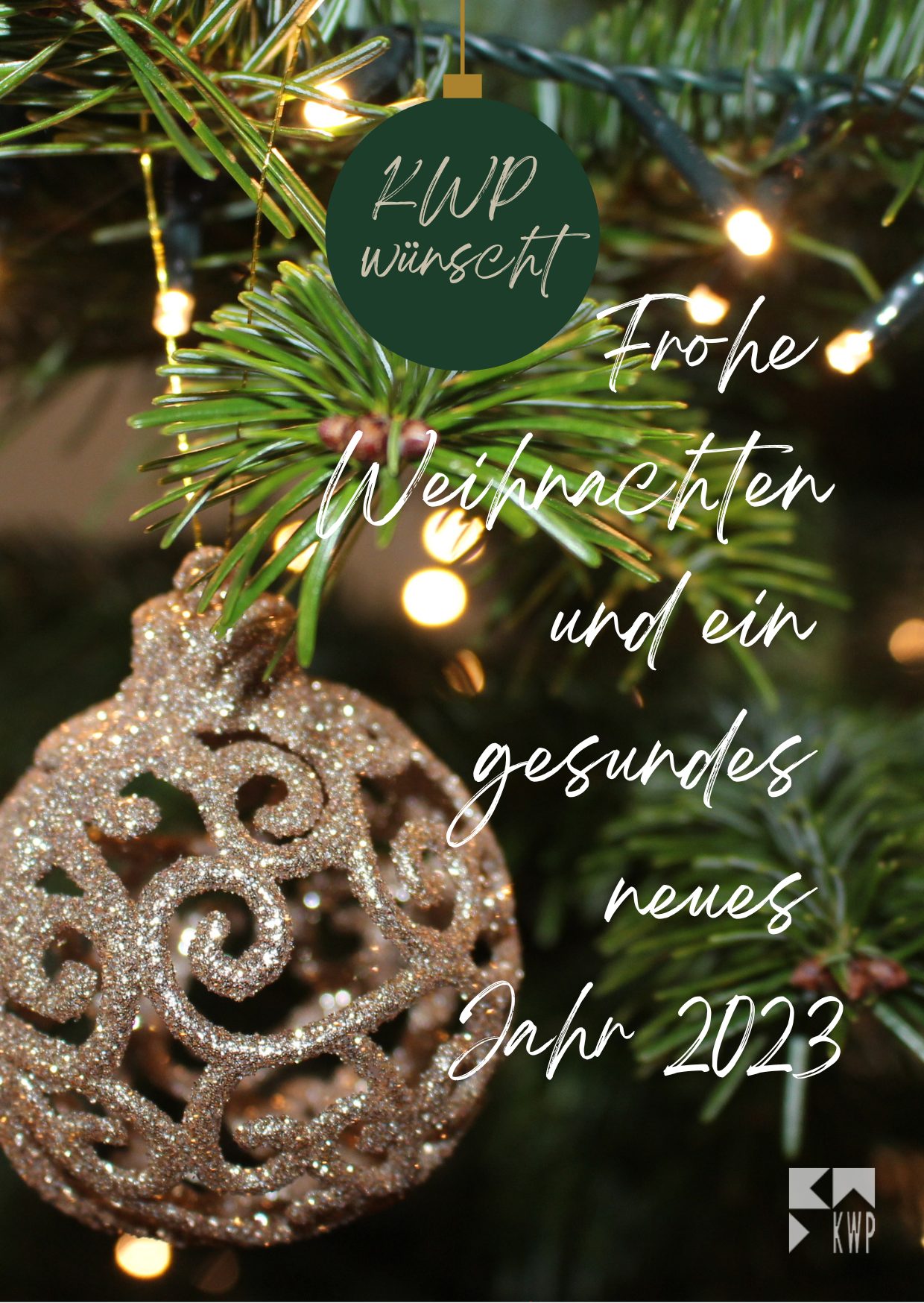 KWP wünscht frohe Weihnachten 2022 - Postkartenformat