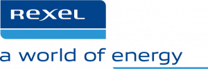 Rexel-Logo mit Claim