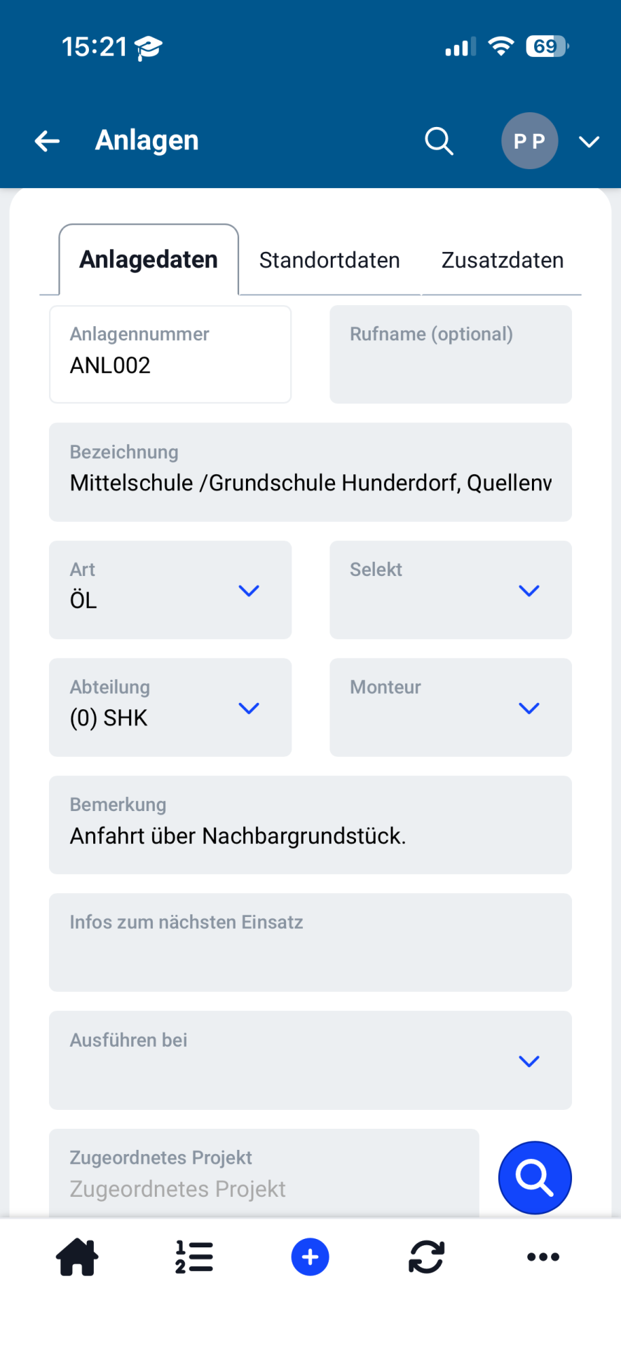 Das neue Wartungswesen-Modul der KWP bnApp - Anlagedaten Das neue Wartungswesen-Modul der KWP bnApp - Anlagedaten