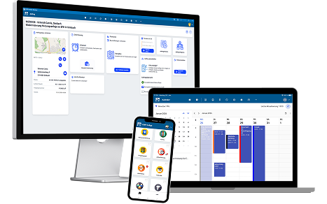 KWP-Software auf Desktop, Tablet und Smartphone