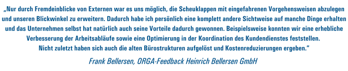 ORGA-Feedback Heinrich Bellersen GmbH ORGA-Feedback Heinrich Bellersen GmbH