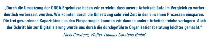 ORGA-Feedback Walter Thomas Carstens GmbH ORGA-Feedback Walter Thomas Carstens GmbH
